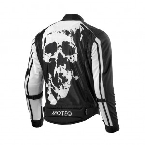 Куртка текстильная MOTEQ REBEL черный/белый р.M