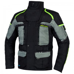 Текстильная куртка REBELHORN CUBBY IV черный/серый/флуо/желтый p.XL