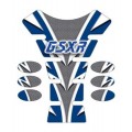 Наклейка на бак GSX-R CARBON FLASH BLUE