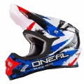 Шлем кроссовый ONEAL 3Series SHOCKER чёрно-сине-красный  р.М