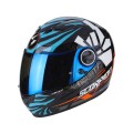 Шлем SCORPION EXO-490 ROK, цвет Черный/Синий/Оранжевый, Размер M