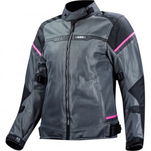 Текстильная женская куртка LS2 RIVA LADY JACKET черно темно серо розовый р.M