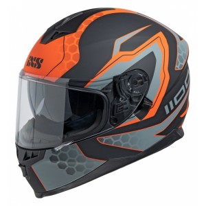 Шлем IXS HX 1100 2.2 оранжево-серо-черный  р.M