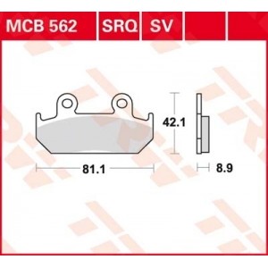 Колодки передние MCB562SV аналог sbs593HS