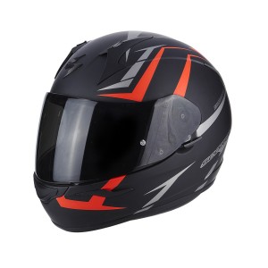 Шлем SCORPION EXO-390 HAWK, цвет Черный Матовый/Красный, Размер M