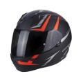 Шлем SCORPION EXO-390 HAWK, цвет Черный Матовый/Красный, Размер XS