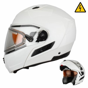 Шлем Снегоходный XTR MODE1 белый с электро стеклом р.2XL