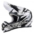 Шлем кроссовый ONEAL 3Series SHOCKER чёрно-белый p.M