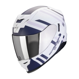 Шлем Scorpion EXO-520 EVO AIR BANSHEE, ЦВЕТ БЕЛЫЙ МАТОВЫЙ, СИНИЙ, ФИОЛЕТОВЫЙ р.M