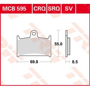 Колодки передние - GSXR250-1100 89-/ FZR-R 89-93 аналог sbs714HS