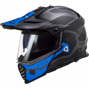 Шлем LS2 MX436 PIONEER EVO COBRA черно-синий р. L