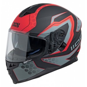Шлем IXS HX 1100  черн,красн,сер. мат р.M