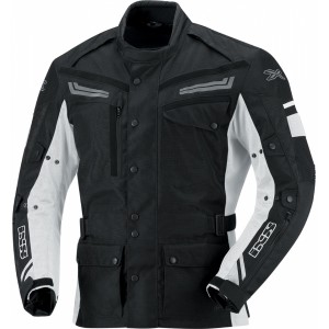 Текстильная куртка IXS Evans черно белая р.S